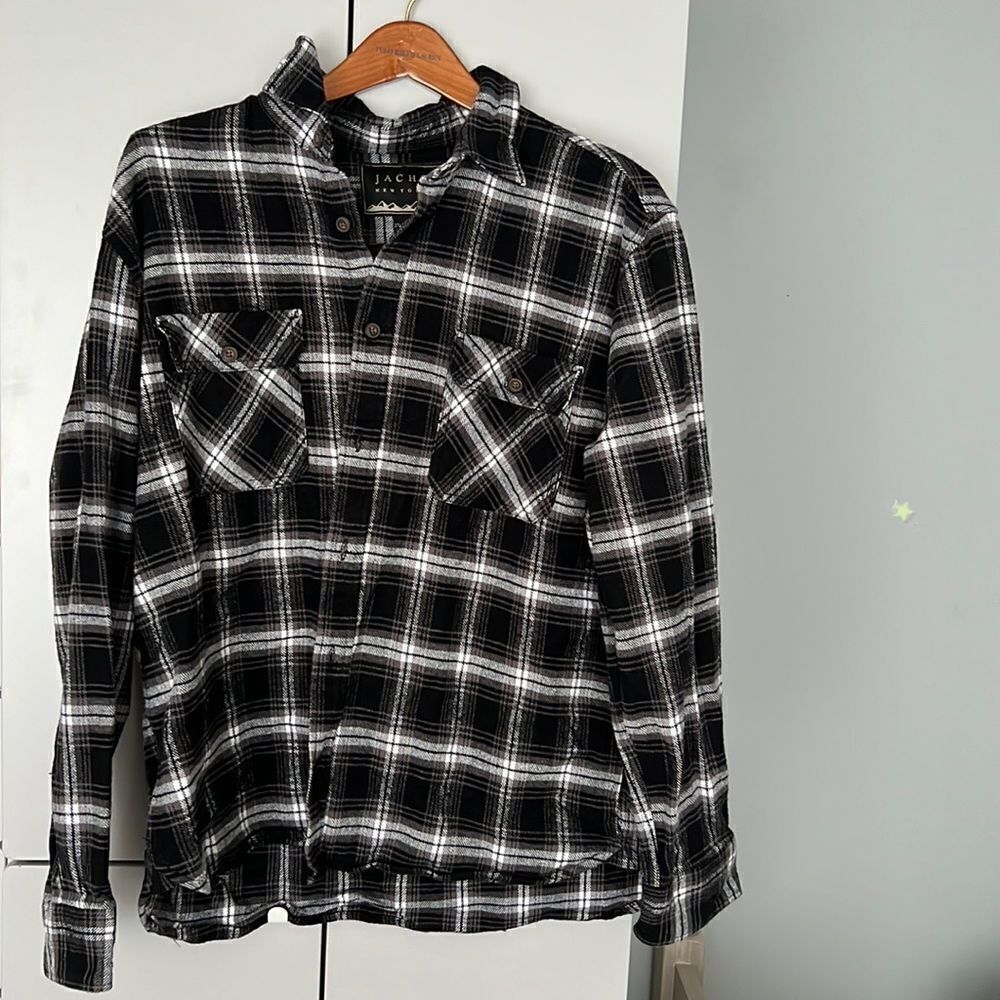Jachs New York Checkered cotton button down shirt sweater